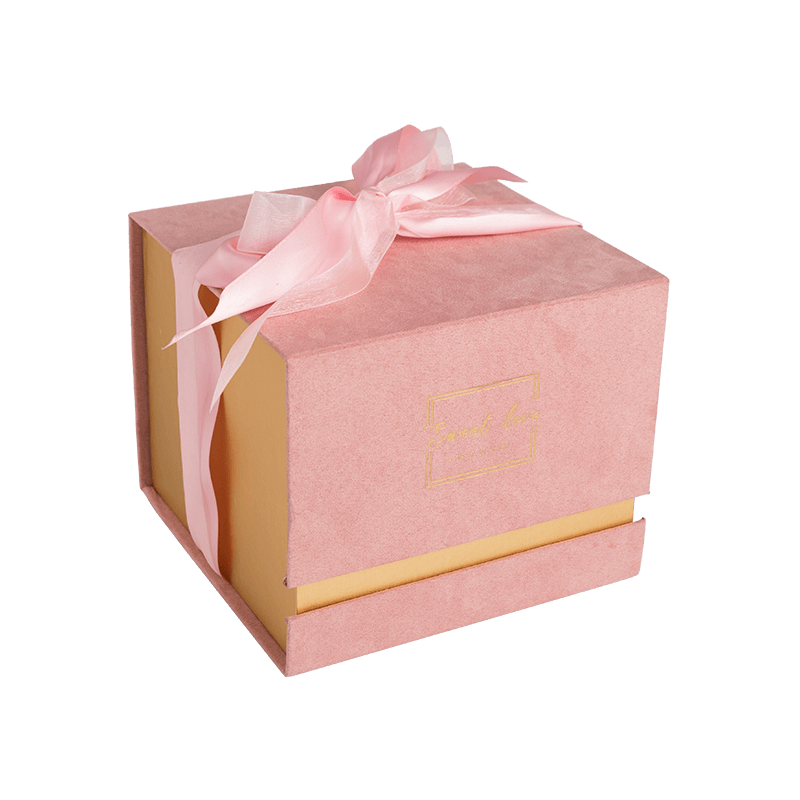 Kotak Hadiah Tersuai Mewah Lilin Kadbod Kotak Hadiah Lilin Pembungkusan Kotak Hadiah Magnet Dengan Reben