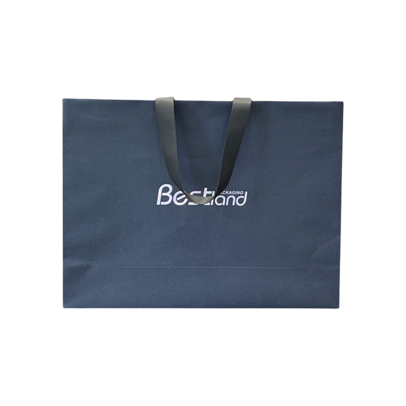 Beg Kertas Mewah Logo Tersuai Dengan Pemegang Beg Beli-belah Promosi Pembungkusan Hadiah